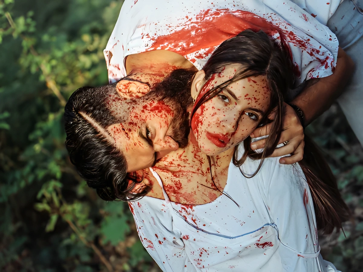 Possessed by a vampire: Blood on my chest